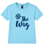 Wag Flower T-Shirt (Blue)